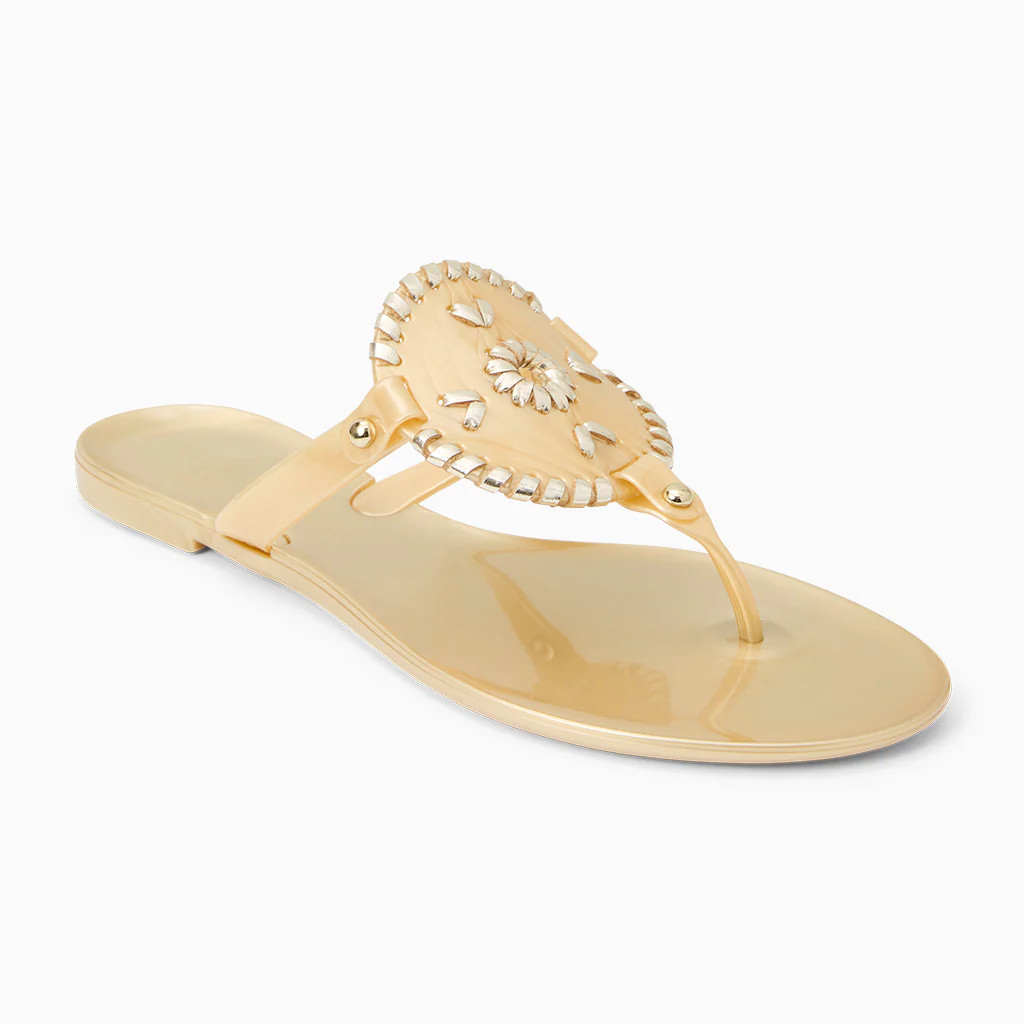 Jack Rogers Collins Jelly Medallion Flip-Flop | PVC | Gold | Jack Rogers