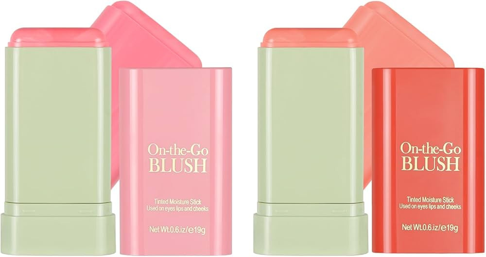 2 PCS Multi-Use Makeup Blush Stick, Solid Moisturizer Stick, Shadow Lips and Cheek Blusher Waterp... | Amazon (CA)