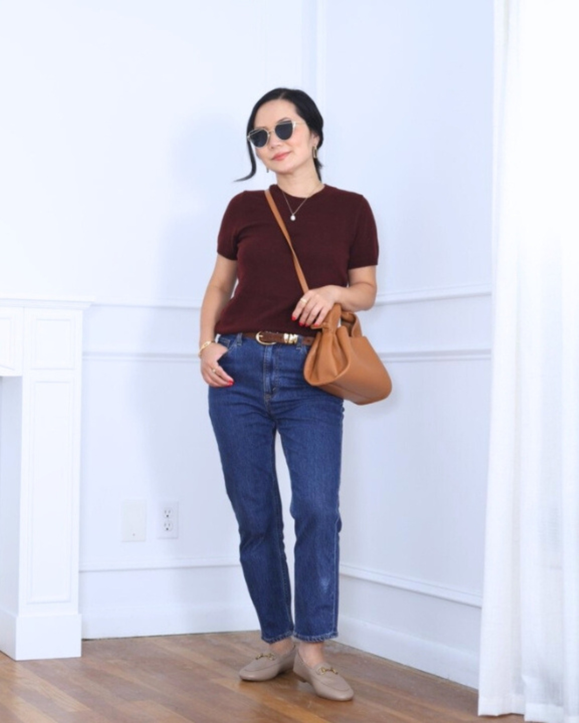 Keeping it simple and chic — I’m wearing a cashmere tee and bag from Quince, paired with straight jeans. An easy go-to look that’s timeless, comfy, and polished enough for anything the day brings. I’m 5’2, wearing size S.

#LTKStyleTip #LTKOver40 #LTKPetite