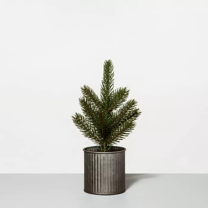 Faux Pine Tree in Metal Planter - Hearth & Hand™ with Magnolia | Target