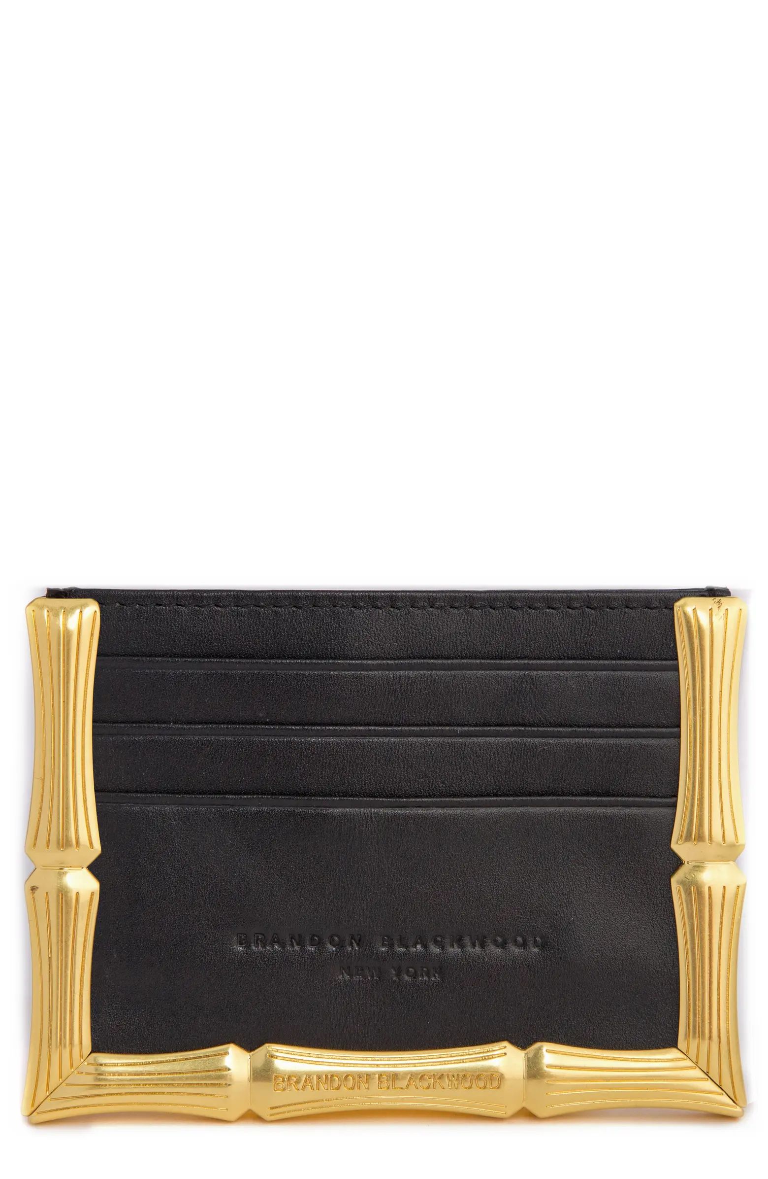 Bamboo B Leather Card Holder | Nordstrom
