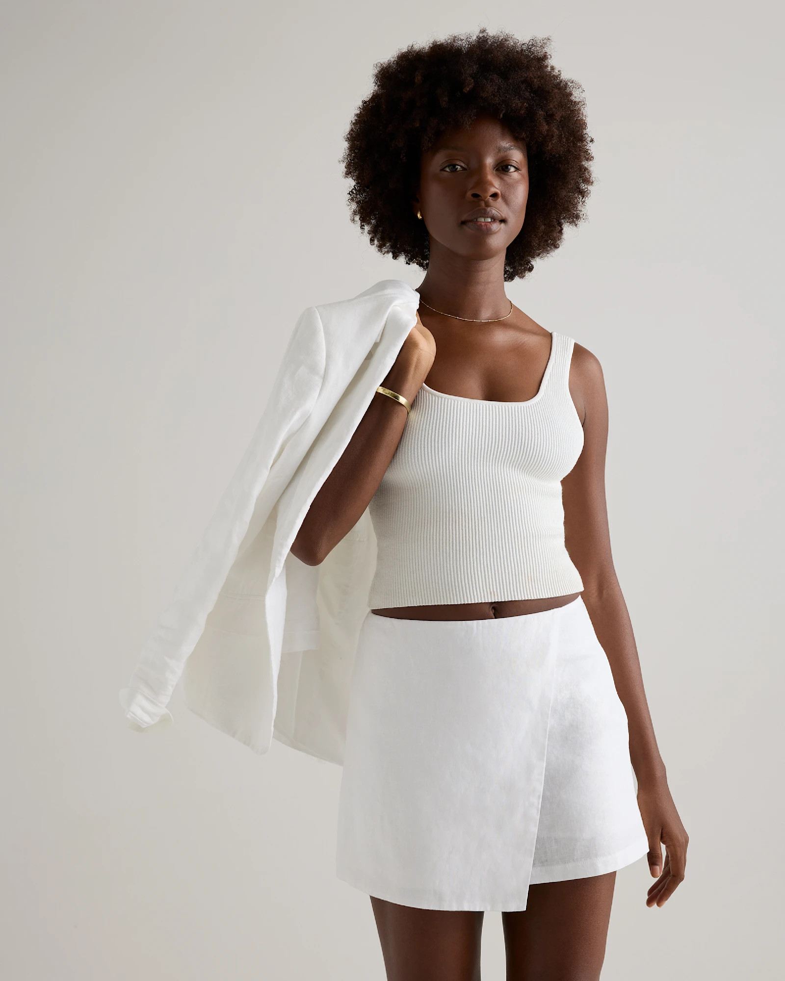 100% European Linen Skort | Quince