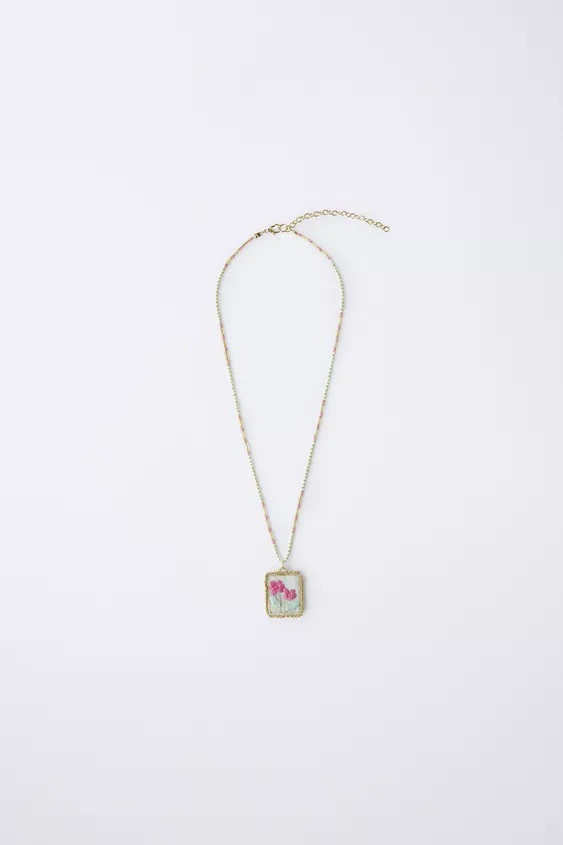 BEADED PENDANT NECKLACE | Zara US