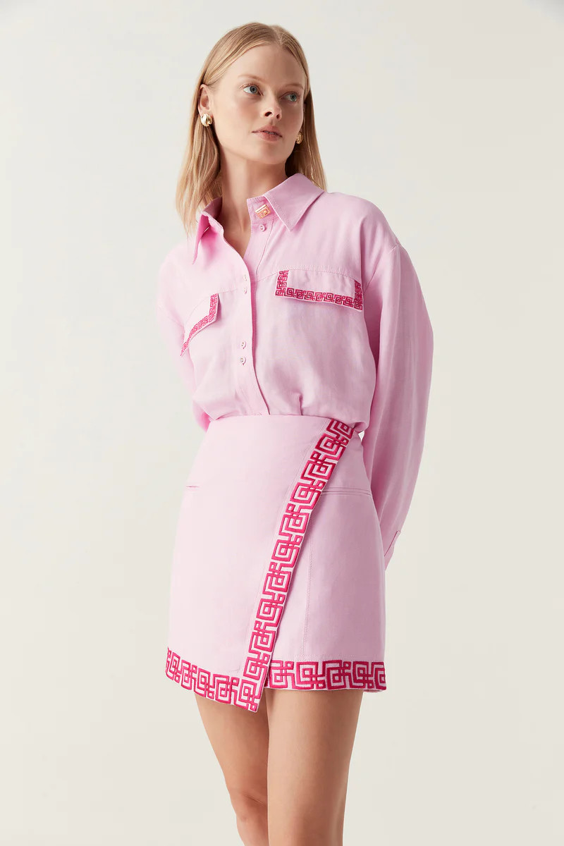 Voyager Embroidered Mini Skirt | aje. (Australia and New Zealand)