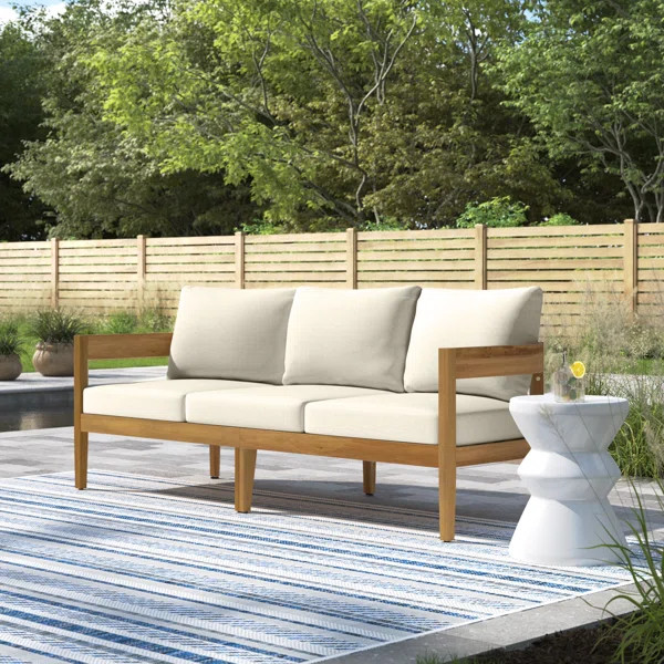 Matilda 76.5'' Acacia Outdoor Patio Sofa | Wayfair North America