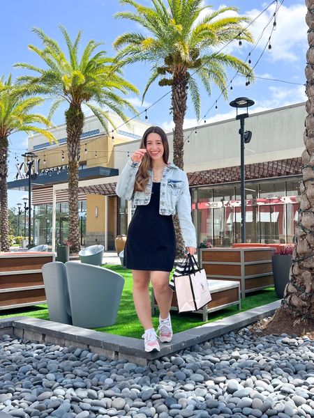 Welcome back to LovelyFancyMe! Cutest athletic dress from Amazon, paired with a cropped jean jacket and my favorite sneakers New Balance 574. Shopping days are the best! Xoxo, Lauren 

#LTKunder100 #LTKshoecrush #LTKunder50