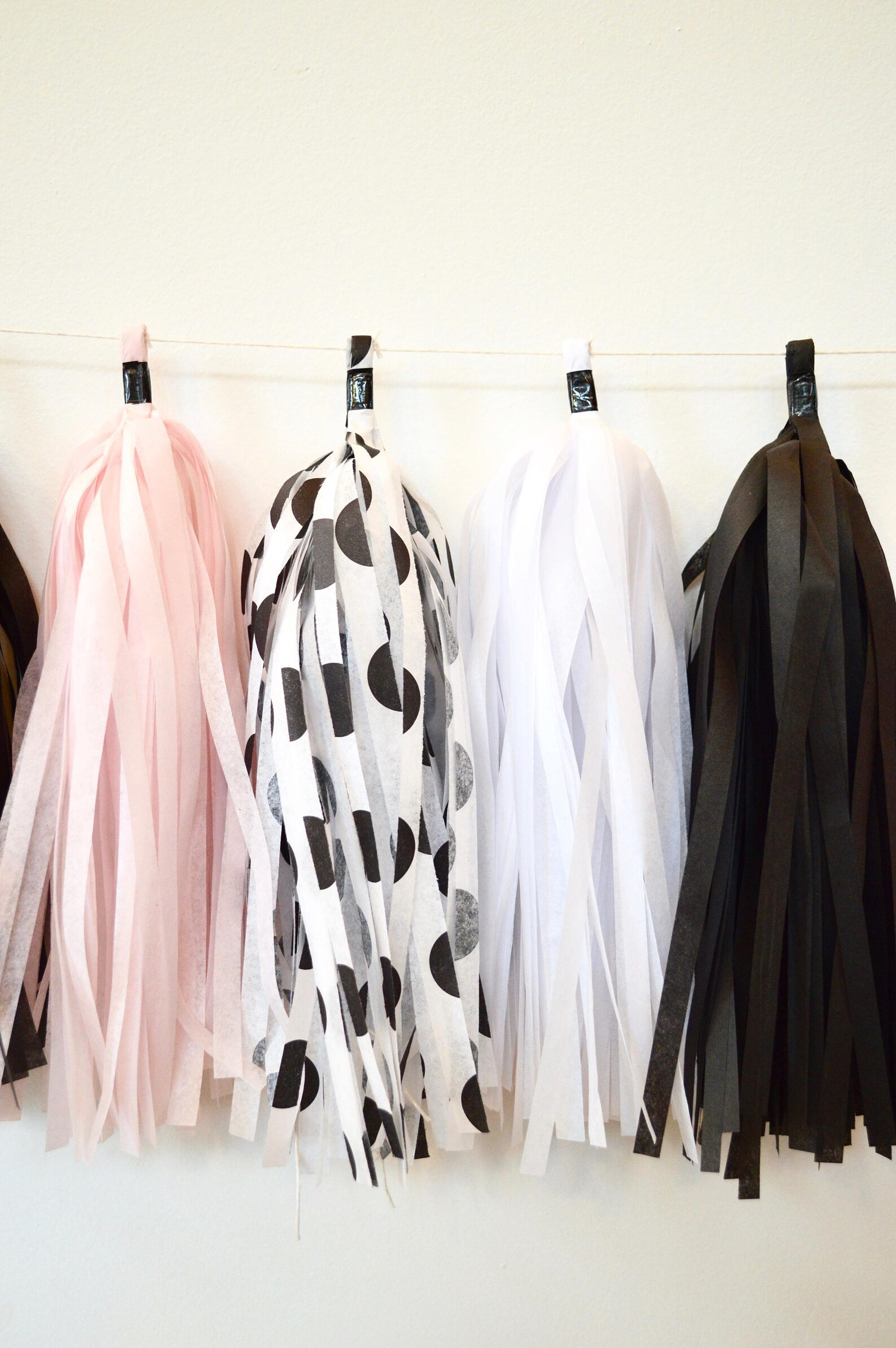 Cow themed tassel garland - barnyard party tassel garland - pink cow tassels - farm party decor -... | Etsy (US)