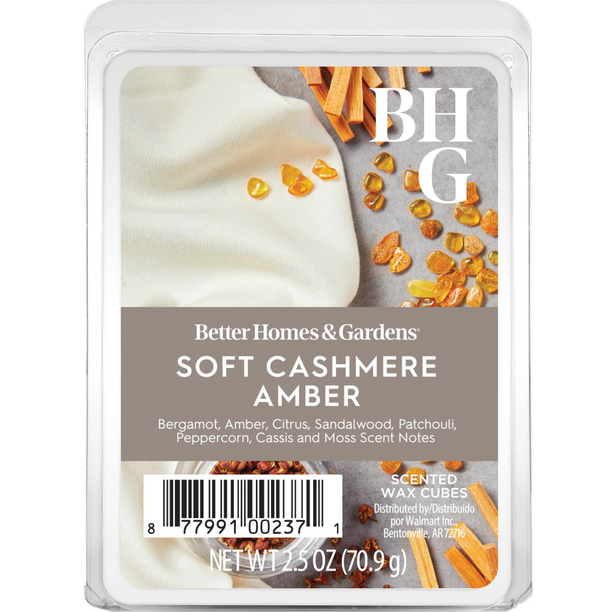 Soft Cashmere Amber Scented Wax Melts, Better Homes & Gardens, 2.5 oz (1-Pack) | Walmart (US)