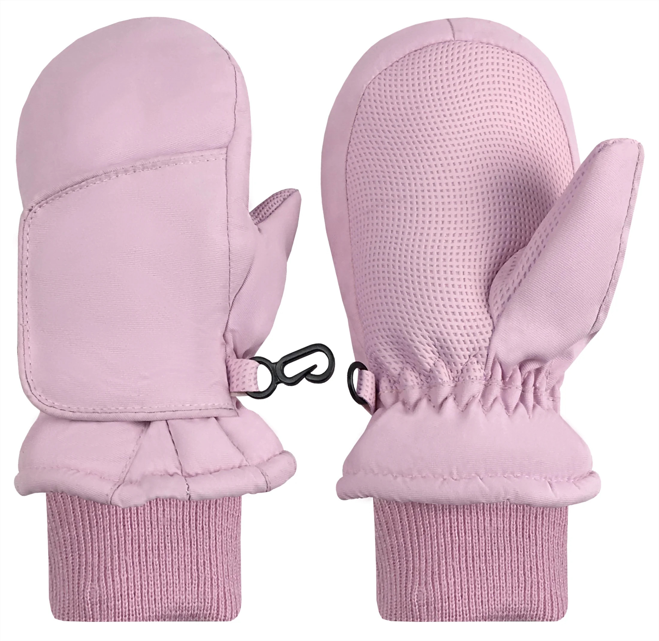 N'Ice Caps Kids Toddler Waterproof Thinsulate Mittens Winter Snow Insulated Easy-on Pink Female | Walmart (US)