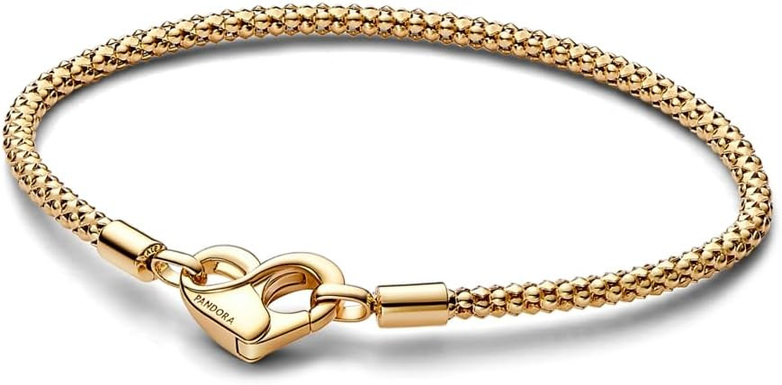 PANDORA Moments Studded Chain Bracelet - Compatible with PANDORA Moments Charms - Charm Bracelet ... | Amazon (US)