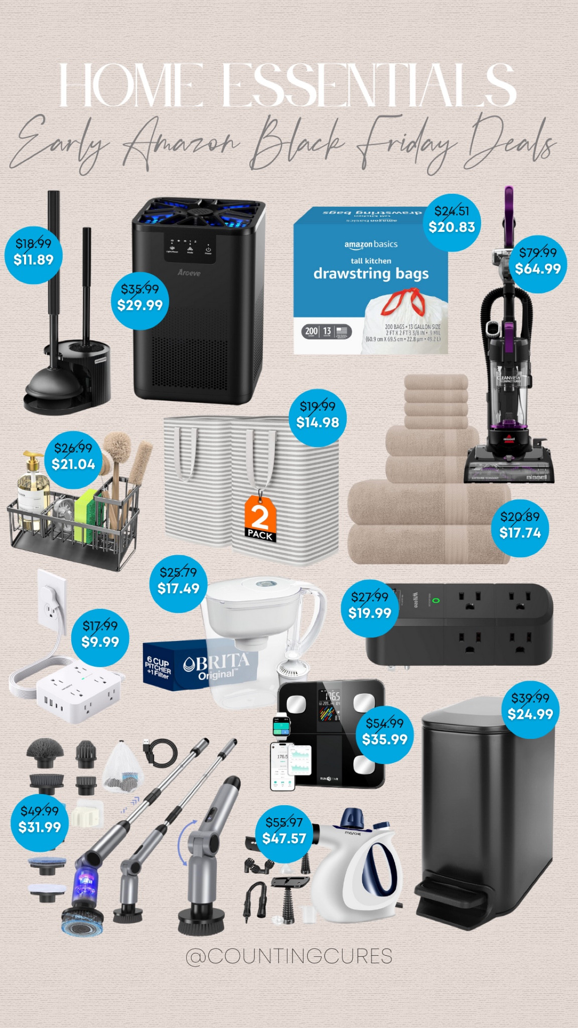 Upgrade your home essentials with the amazing early Amazon Black Friday deals: Brita water filter pitcher, storage baskets, an electric spin scrubber, kitchen drawstring trash bags, and more!
#cleaningessential #homemusthave #onsalenow #organizationidea #CreatorFavorites2024 #giftguide #cyberweeksale

#LTKCyberWeek #LTKGiftGuide #LTKSaleAlert