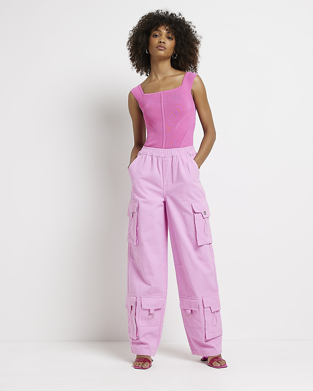 River Island Womens Pink cargo pants | River Island (US)