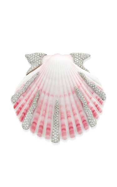 One of a Kind Platinum Verdura Vintage Shell Brooch | Moda Operandi (Global)