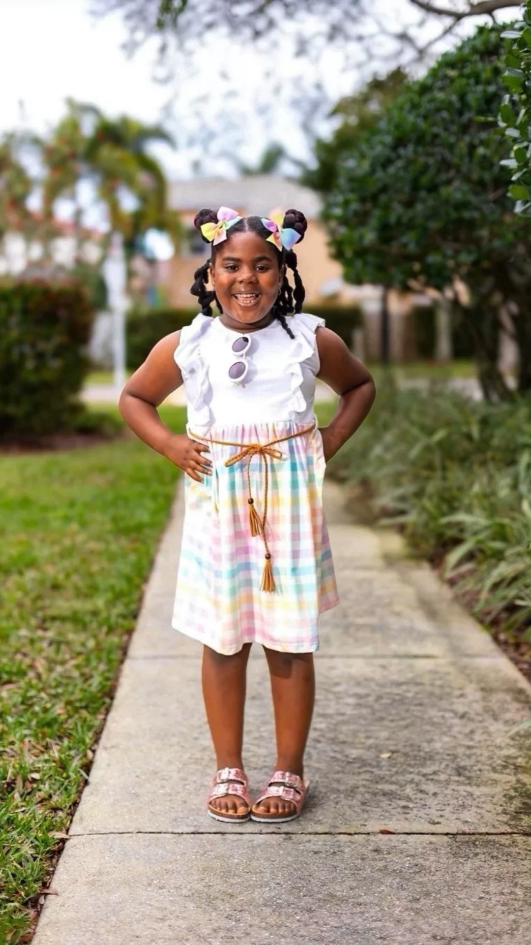 My daughter lives in this gingham dress! Seriously, she's worn it to a hundred different things, and she has a blast picking out different hair accessories to go with it. It's definitely a go-to in her closet!
#wardrobestaple #dressylook #casualoutfit #summerfashion #kidsfashion

#LTKSeasonal #LTKKids #LTKStyleTip