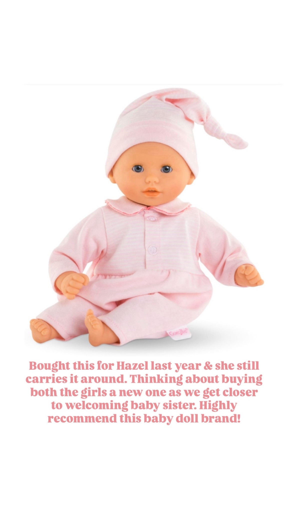 Such a sweet baby doll to gift a little girl for Christmas! Hazel loves this one! 

Loverly Grey, baby doll, Christmas gift ideas, little girl gift ideas 

#LTKKids #LTKGiftGuide