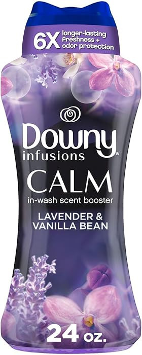 Downy Calm In-Wash Laundry Scent Booster Beads, Soothing Lavender and Vanilla Bean scent, 24.0 OZ... | Amazon (US)