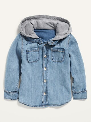 Hooded Jean Shirt for Toddler Boys | Old Navy (US)