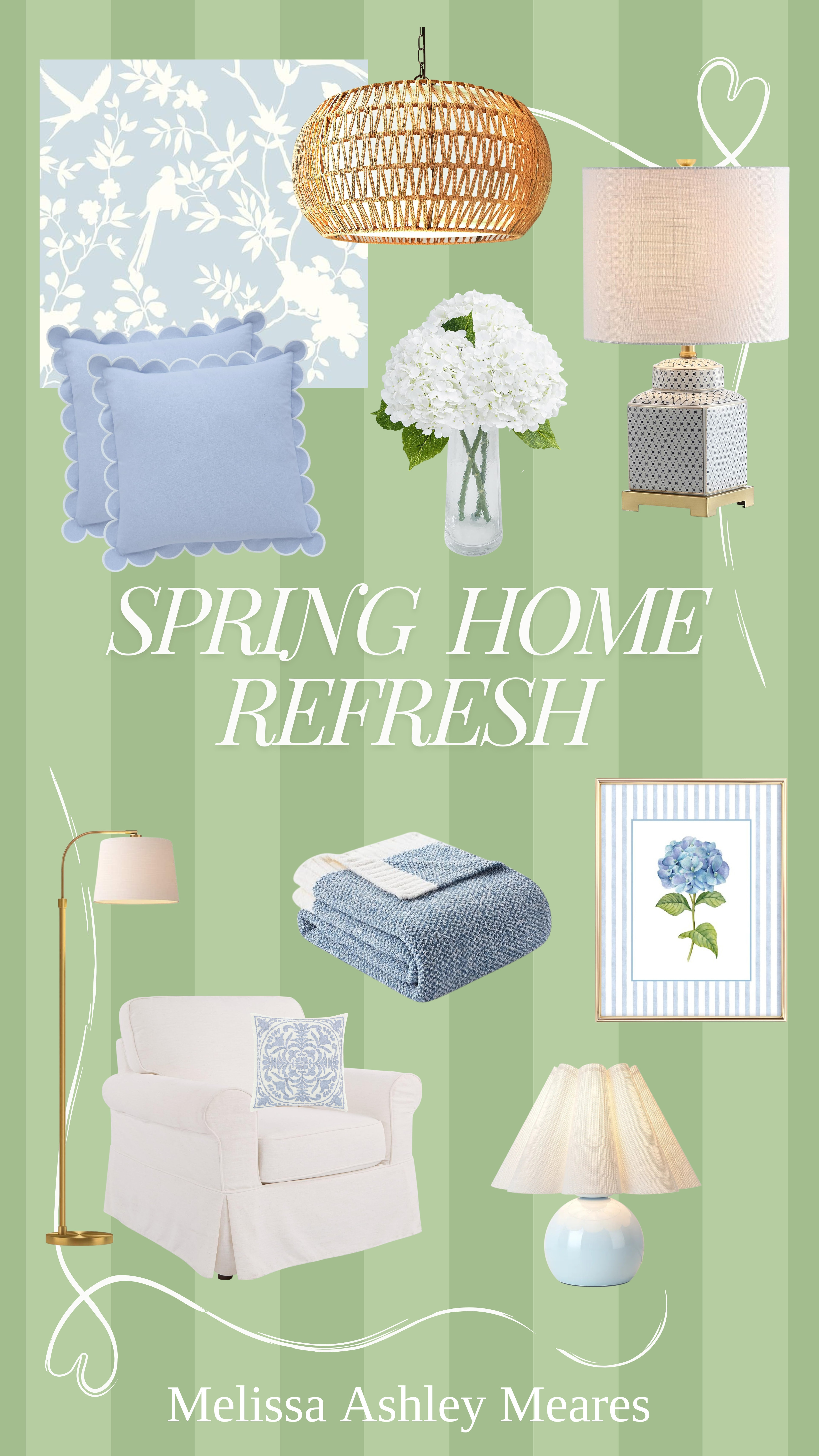 Spring Home Refresh 🌸

Simple swaps that make a BIG difference ✨

boho rattan chandelier, hydrangea wall art, rolled arm chair with slipcover, blue table lamp, faux flowers, faux hydrangeas, blue and white ceramic ginger jar lamp, blue scalloped pillows, decorative pillows, laura ashley home throw pillow with envelope closure, snuggle sac blue throw blanket, lillian august nextwall luxe haven mono toile peel and stick wallpaper in  hampton blue, tall gold arc floor lamp with drum shade

#LTKSpring #HomeRefresh #SpringDecor #CozyHome #HomeInspo #SimpleLiving #NeutralHome #FreshStart #SeasonalDecor #LTKFinds 

 

#LTKSeasonal #LTKHome #LTKSaleAlert
