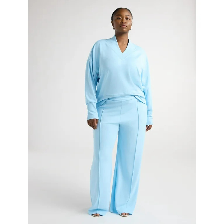 Scoop Women's and Women's Plus Ultimate ScubaKnit Trouser Pants, Sizes XS-4X | Walmart (US)