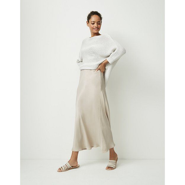Bias Cut Midi Skirt | The White Company (UK)