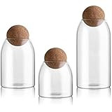 BESTONZON Glass Jar with Airtight Seal Wood Lid Ball 500ML Clear Candy Jar Mason Jars Food Storag... | Amazon (US)