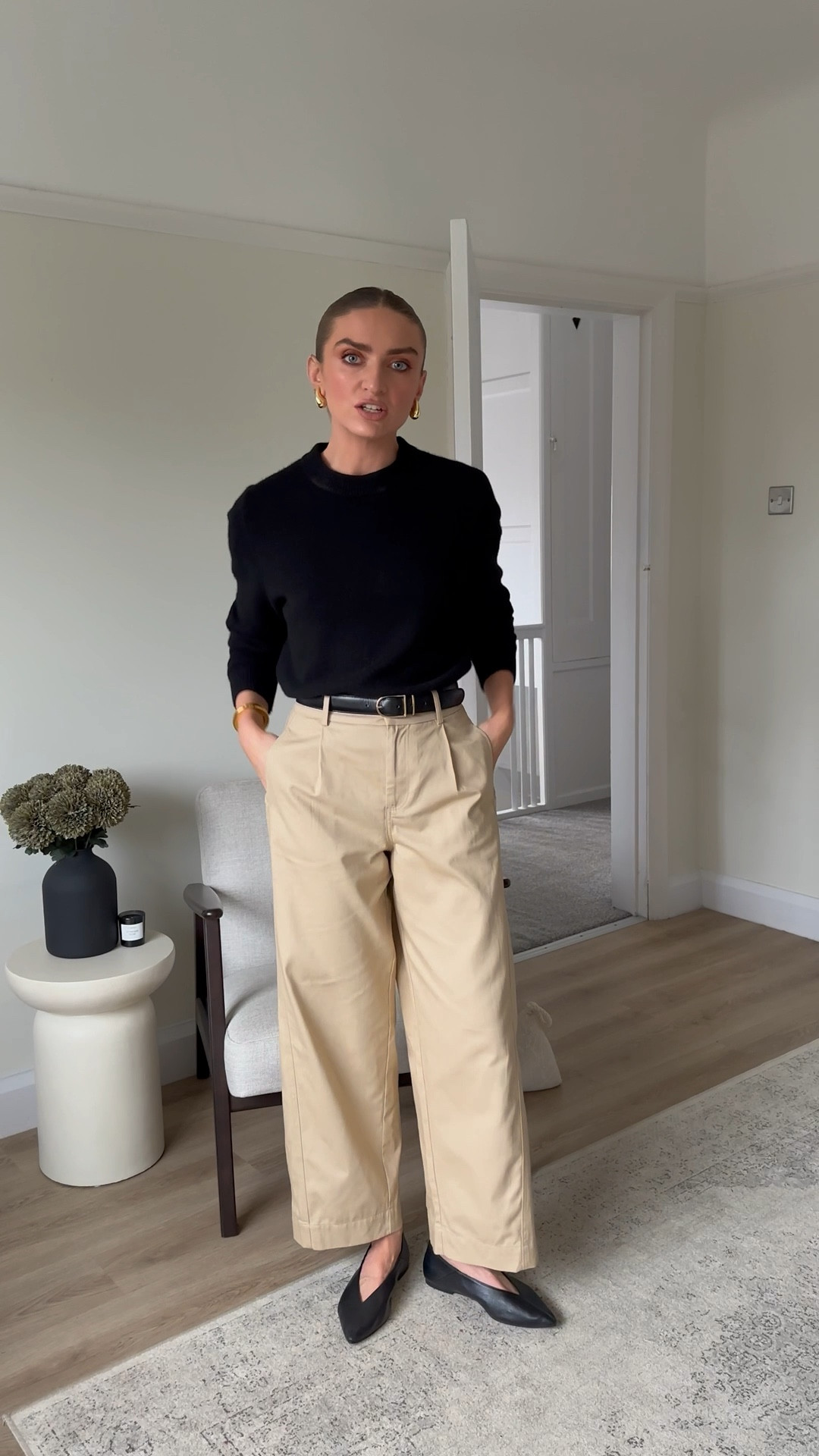 Outfit breakdown 
Xs in the Zara trousers 
I’m 5ft 6 
Black & other stories cashmere jumper
Sold out so similar linked 
Karen Millen leather flats 


#LTKspring #LTKuk
