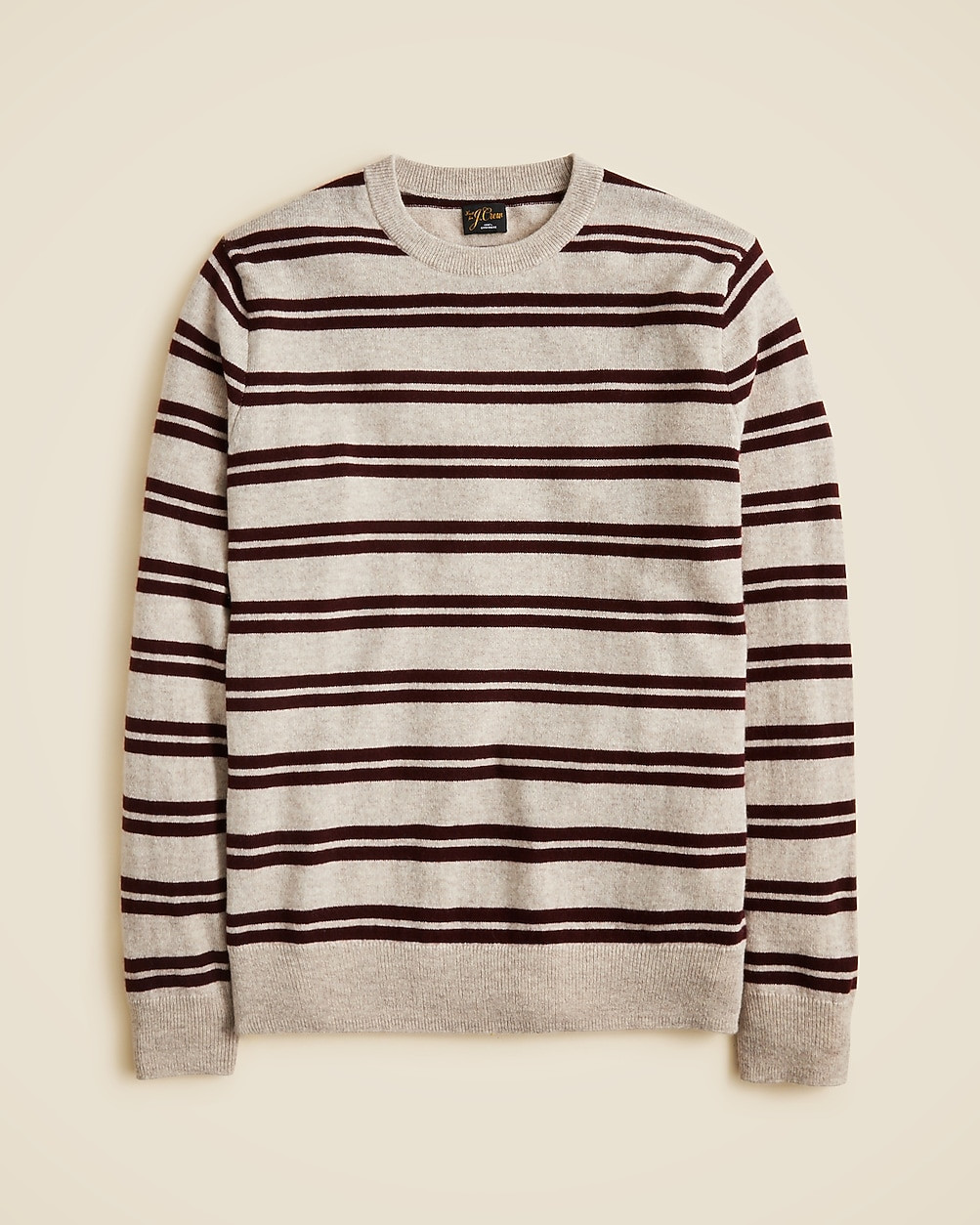 Cashmere crewneck sweater in double stripe | J. Crew US