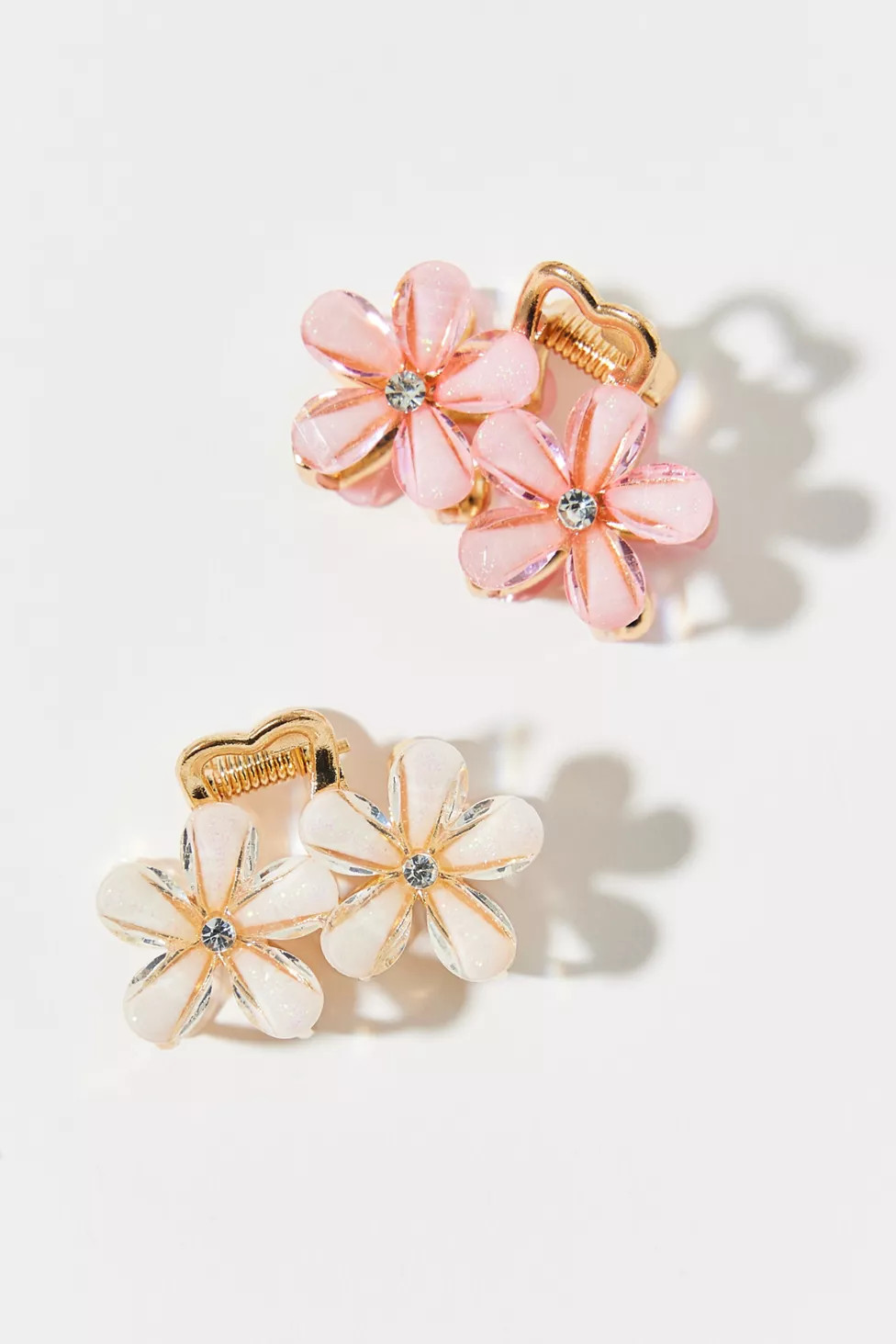 Floral Rhinestone Mini Claw Clip Set | Urban Outfitters (US and RoW)