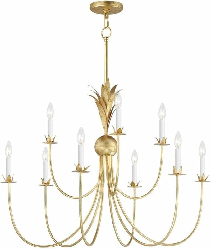 Maxim Paloma - 9 Light Chandelier-28 Inches Tall and 36 Inches Wide-Gold Leaf Finish -Traditional... | Amazon (US)