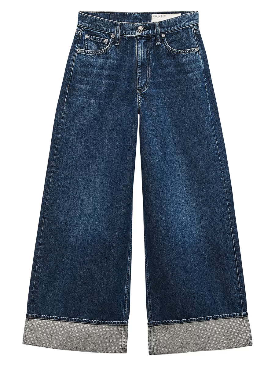 Sofie High-Rise Cuffed Wide-Leg Jeans | Saks Fifth Avenue