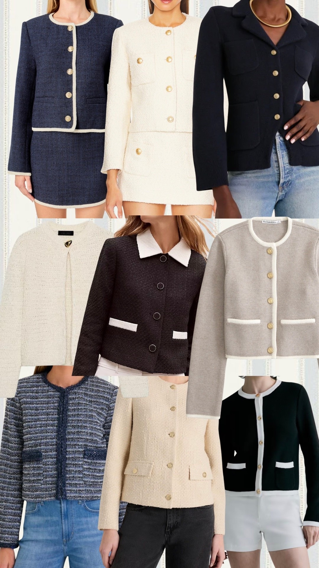 Some of my favorite classic tweed jackets 🤍

Business casual workwear, spring outfits 2026

#LTKootd #LTKSeasonal