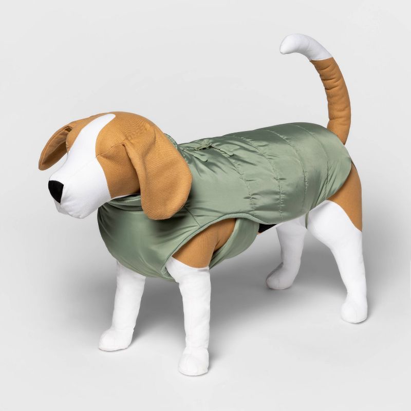 Dog and Cat Puffer Jacket with Buckle - Green - Boots & Barkley™ | Target