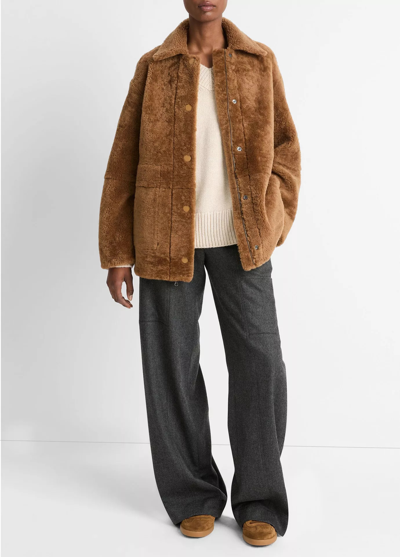 Reversible Plush Shearling Jacket | Vince LLC