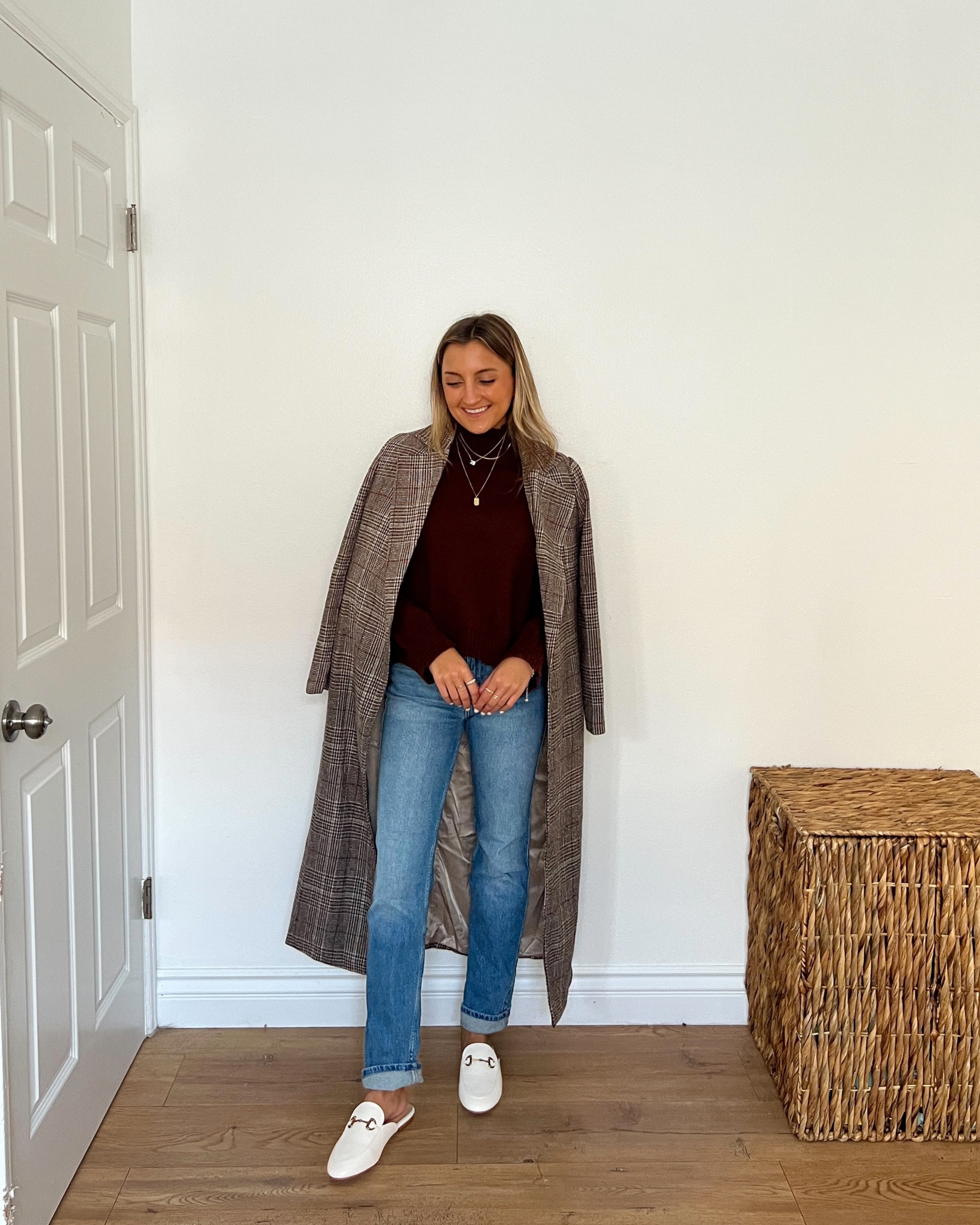 Business casual outfit idea / office ready outfit idea 🖤 

Code styledbymckenz24Q1 for 15% off your SheIn sweater and double breasted jacket. 