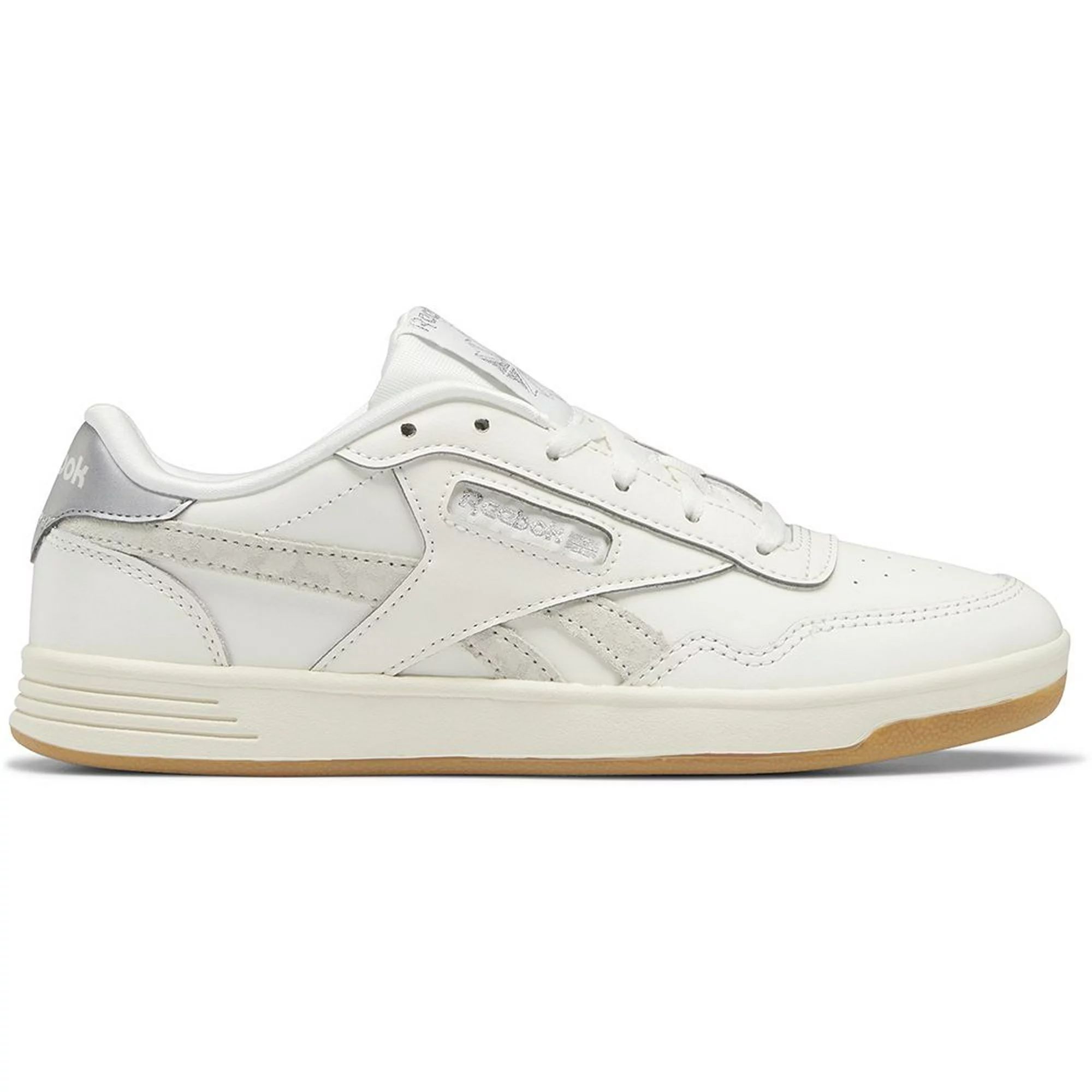 Womens Reebok REEBOK CLUB MEMT Shoe Size: 7.5 Chalk - Silver Met. - Chalk Fashion Sneakers | Walmart (US)