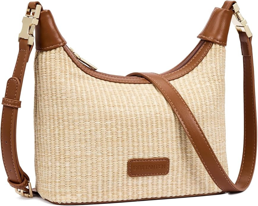 BOSTANTEN Straw Crossbody Bags for Women Summer Raffia Purse Handbags for Beach, Vacation, Daily ... | Amazon (US)