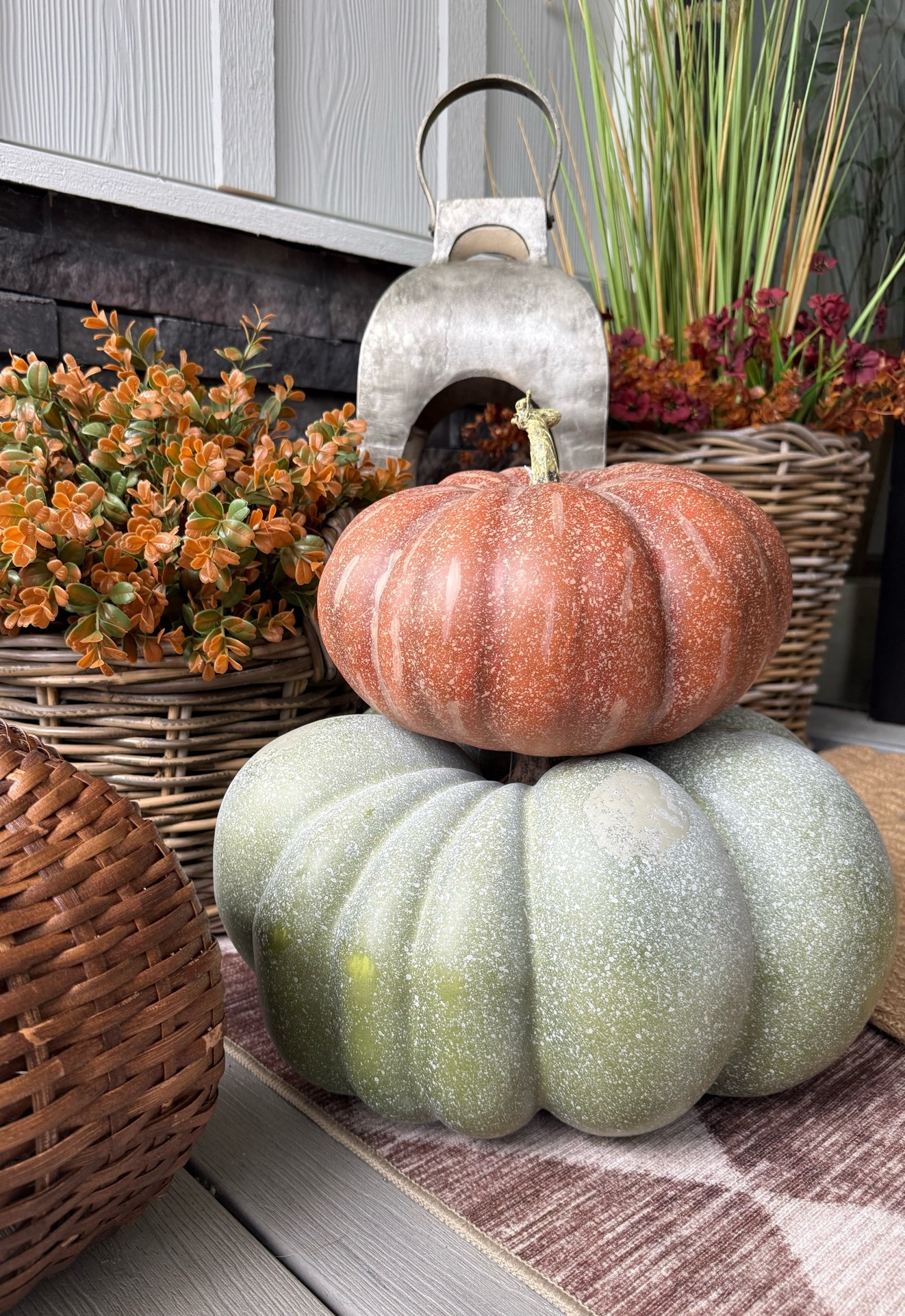 Heirloom pumpkins that you can use for years. No one would know these are faux! 
Fall porch

#LTKfall #LTKhome
