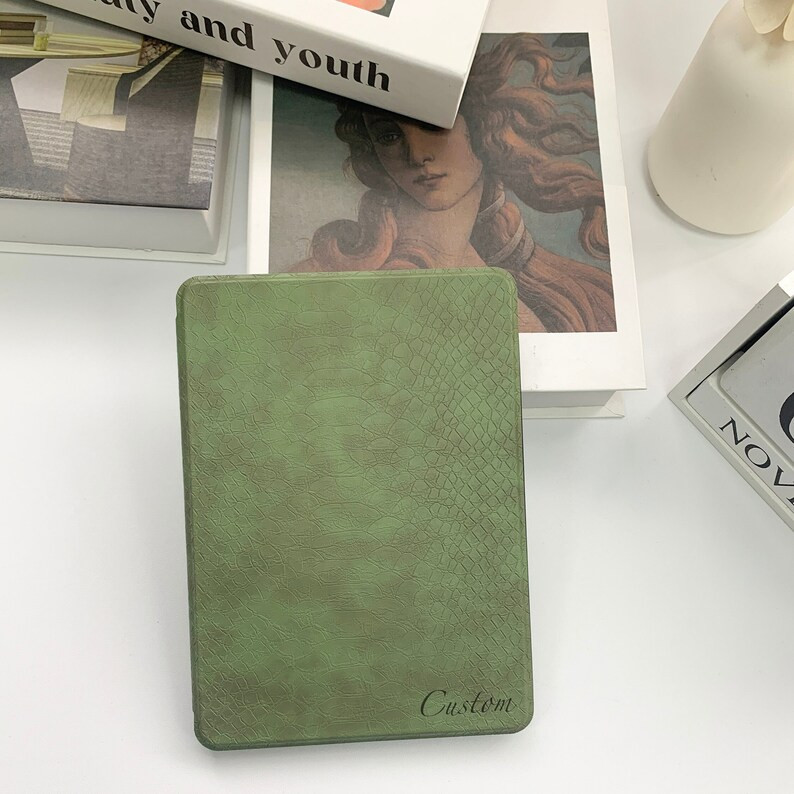 Personalized Green Leather Kindle Paperwhite 2024 Case, All New Kindle Case, Paperwhite Cover, Pa... | Etsy (US)
