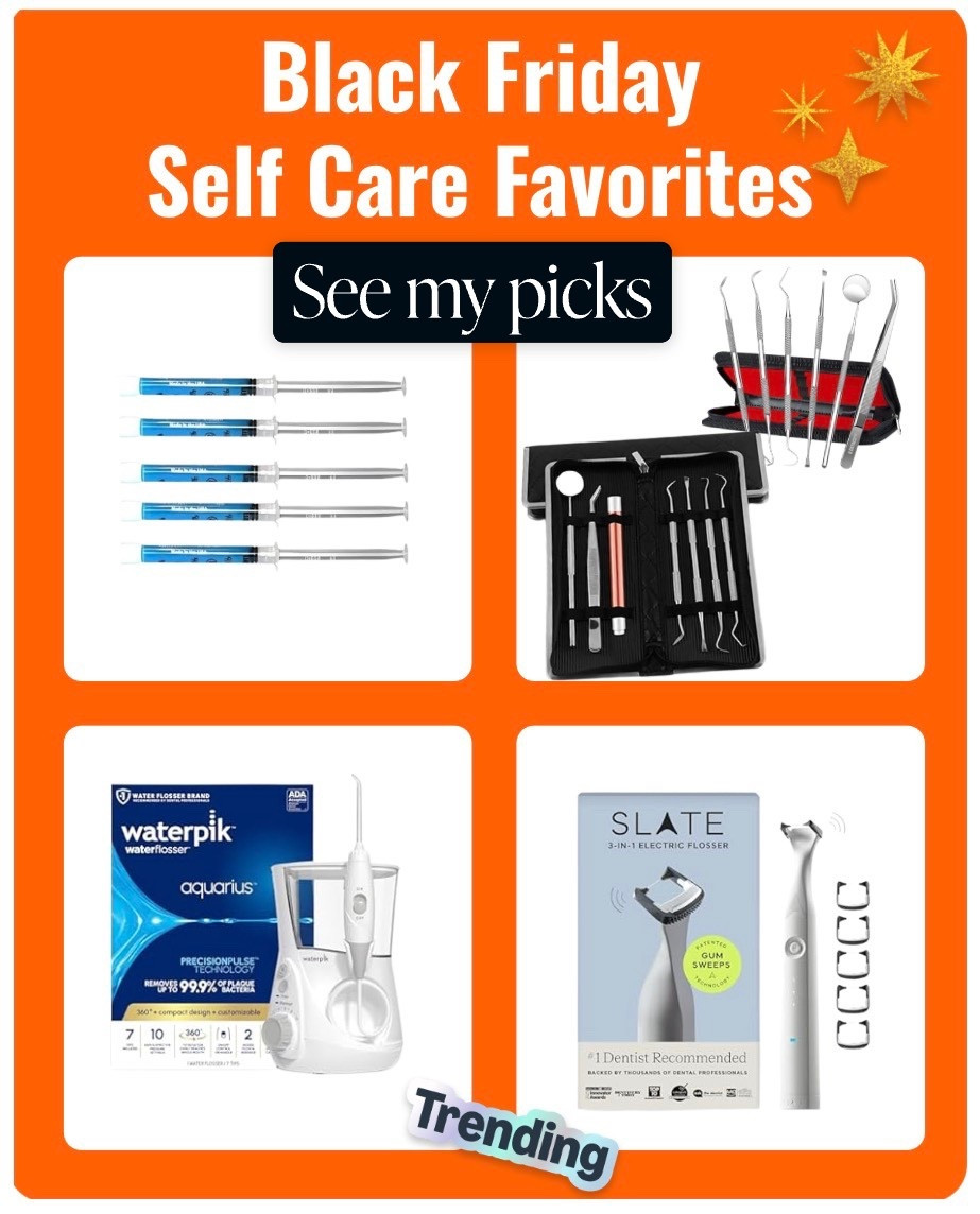 Black Friday Self-Care Favorites ✨🧖‍♀️🦷
It’s officially the BEST time of year to refresh your self-care routine — and these picks are majorly marked down for Black Friday 😍
From whitening essentials to upgraded flossers, these are the tools I personally reach for to keep my smile feeling fresh.
Everything is on sale right now 👇🏼
Tap to shop your favorites before the deals disappear!

#LTKSale #BlackFridayDeals #LTKHoliday #SelfCareEssentials #LTKFinds #SmileCare #LTKBeauty #GiftGuide2024 #LTKUnder50 #HolidaySavings #TrendingNow


#LTKselfcare #LTKCyberWeek #LTKGiftGuide