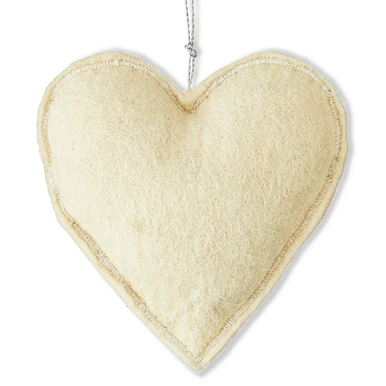 Multicolor Felt Heart Christmas Ornament, 3.875", by Holiday Time | Walmart (US)