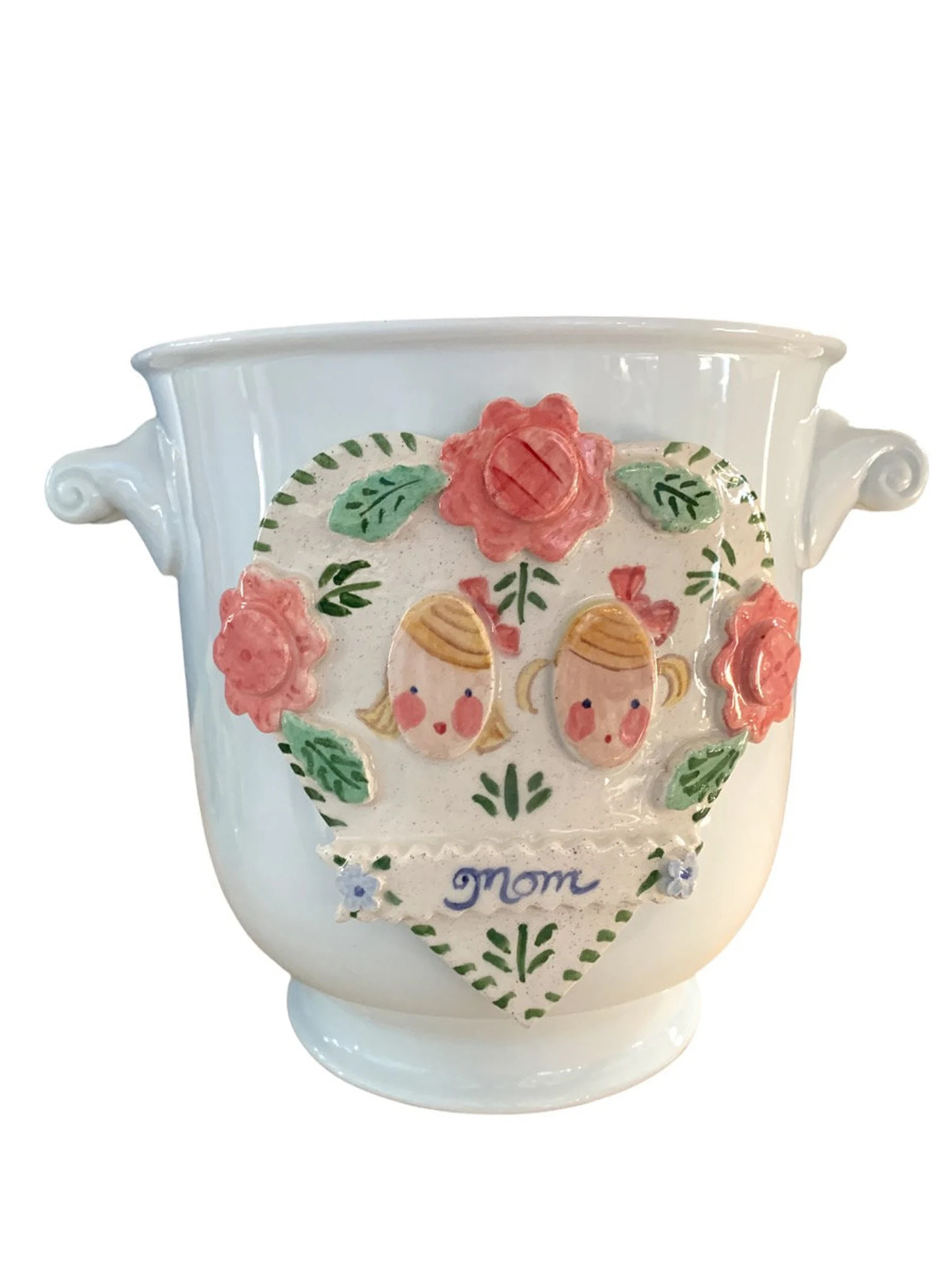 Cache Pot With Heart and Children's Faces - Etsy | Etsy (US)