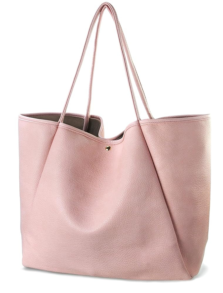 HOXIS Oversize Vegan Leather Tote Women Weekender Bag Shopper Handbag Travel Purse | Amazon (CA)