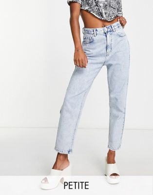 Pull&bear Petite mom jean in light blue | ASOS (Global)