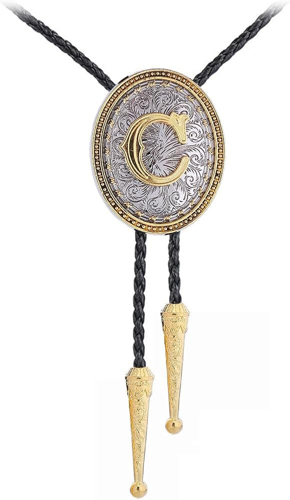 GelConnie Western Ties for Men Gold Bolo Tie Initial Letter A to Z Native American Bola Ties Cowb... | Amazon (US)