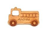 Wooden Toy Fire Truck, Toddler Toy, Personalized Wood Toy Car, Personalized Toy Gift, Baby Shower Gi | Amazon (US)