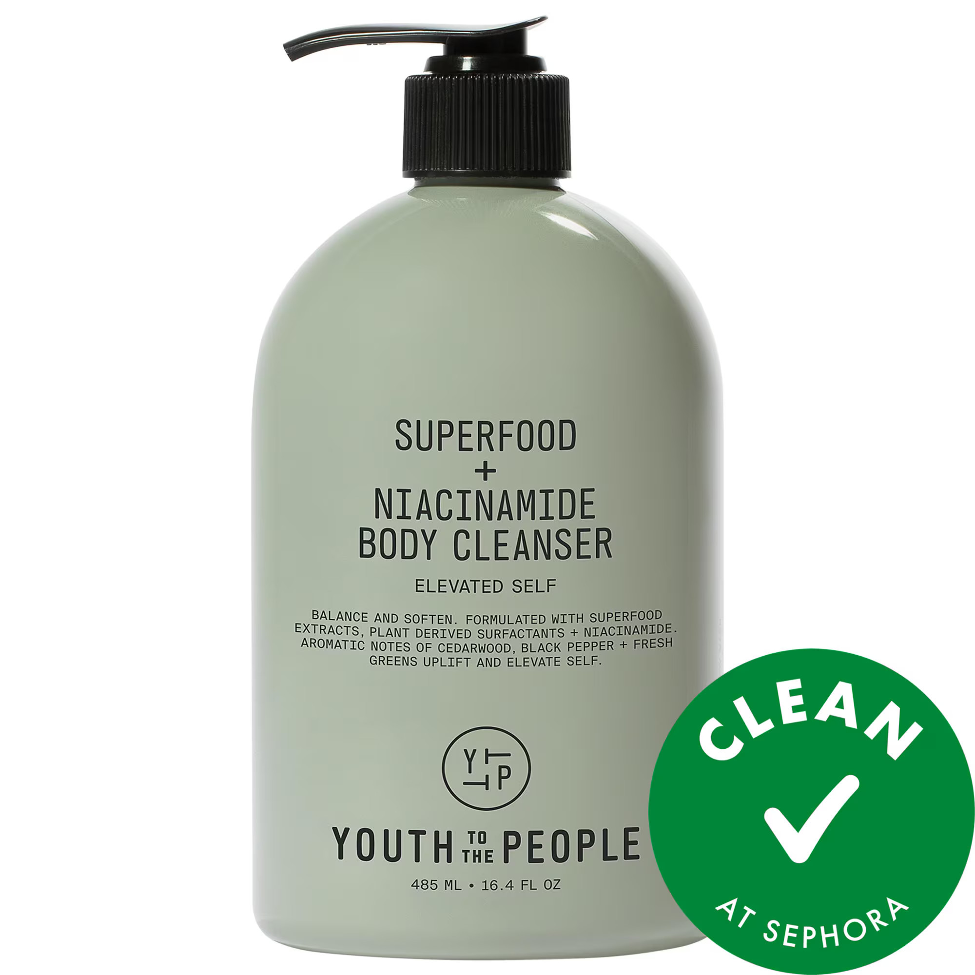 Youth To The People Superfood + Niacinamide Body Cleanser with Antioxidants & Hyaluronic Acid 16.4 oz | Sephora (US)