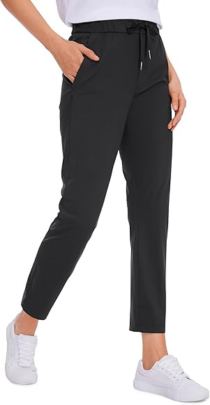CRZ YOGA Womens 4-Way Stretch Ankle Golf Pants - 7/8 Dress Work Pants Pockets Athletic Travel Cas... | Amazon (CA)