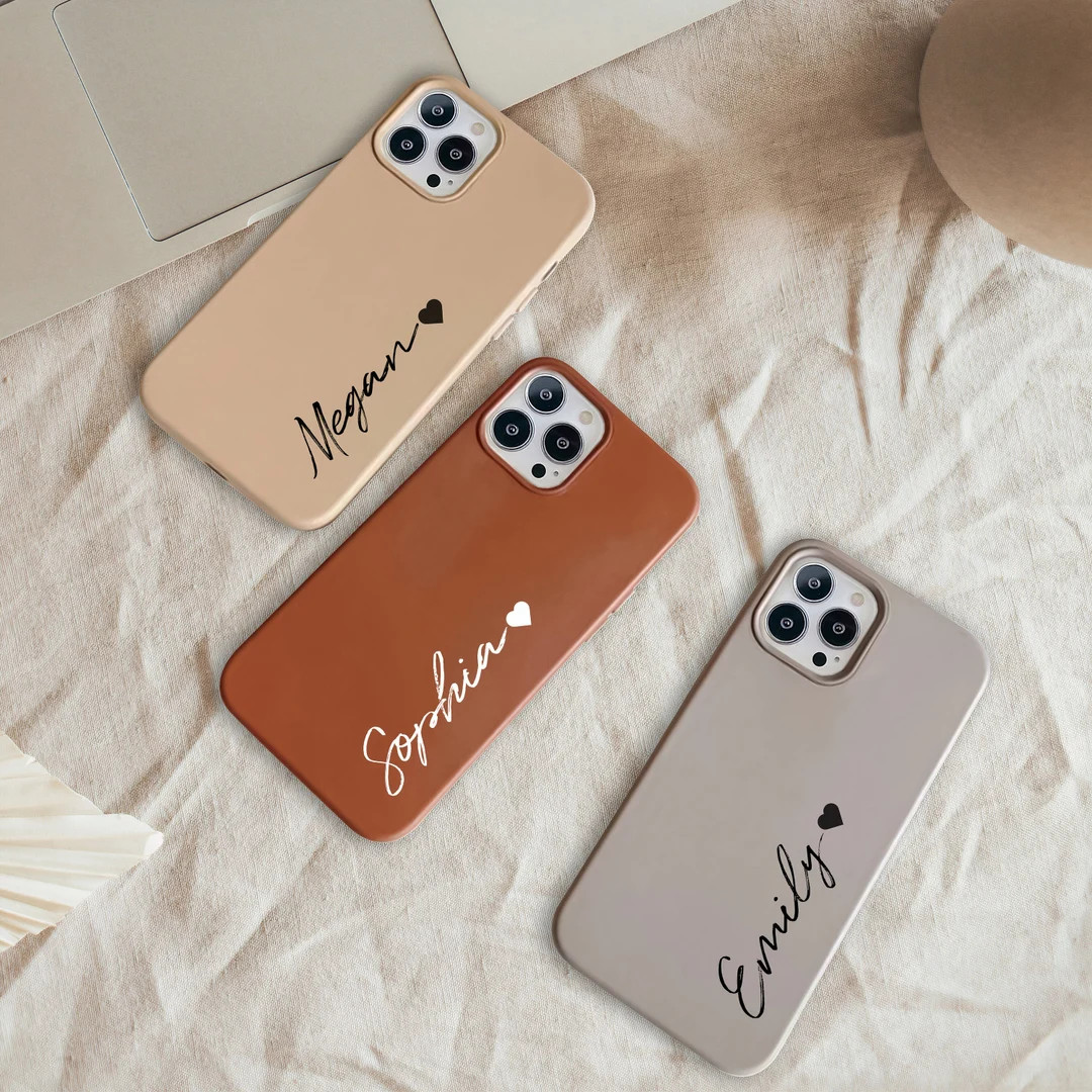 Personalized Leather Phone Case for iPhone 14 Pro Max iPhone 13 Pro iPhone 12 11 / Monogram Hard ... | Etsy (US)