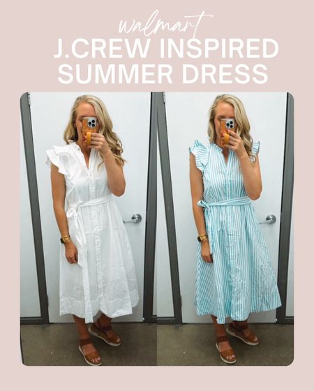 J.Crew inspired summer dress at Walmart! Quality and high end look! Runs slightly oversized, size down if in between sizes. I’m wearing a size small. 




Walmart fashion. Affordable style. Budget. J crew dupe. Lookalike. Summer stripes. White dress. Ruffle sleeve. Nantucket. Resort wear. Classic. 


#LTKMidsize #LTKStyleTip #LTKFindsUnder50