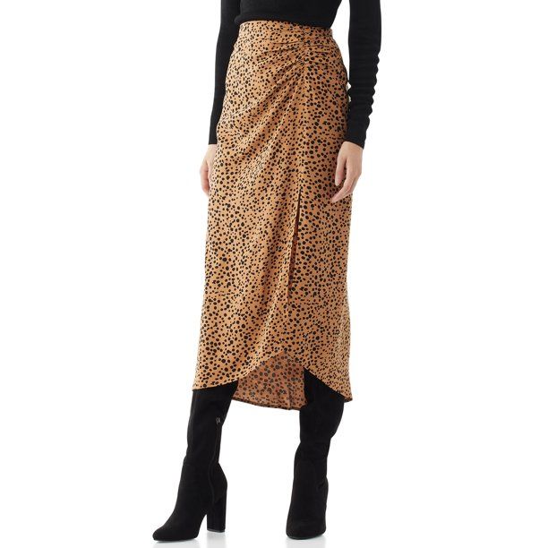 Scoop Women's Printed Asymmetric Skirt | Walmart (US)